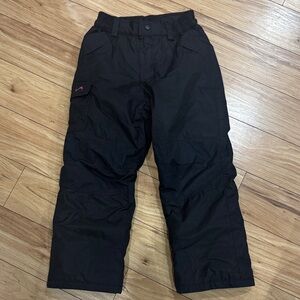 Kids Black Snow Pants